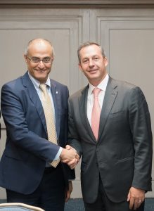 David Maimon, presidente de EL AL Israel Airline, y Andrés Conesa, CEO de Aeroméxico.