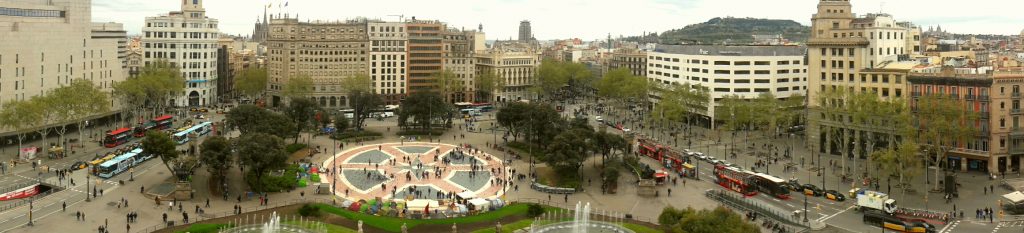 Plaza Cataluña, Barcelona.