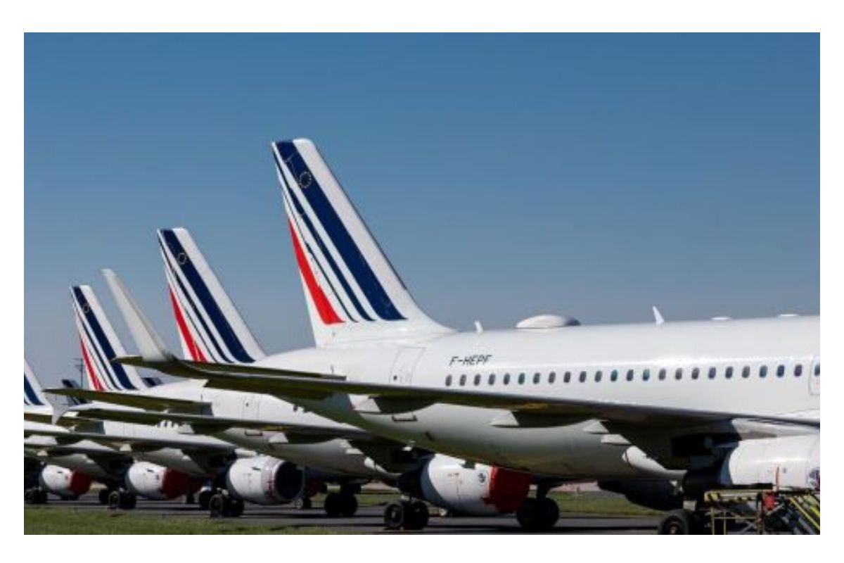 Aviones estacionados en París.