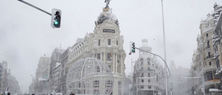 España Madrid nieve