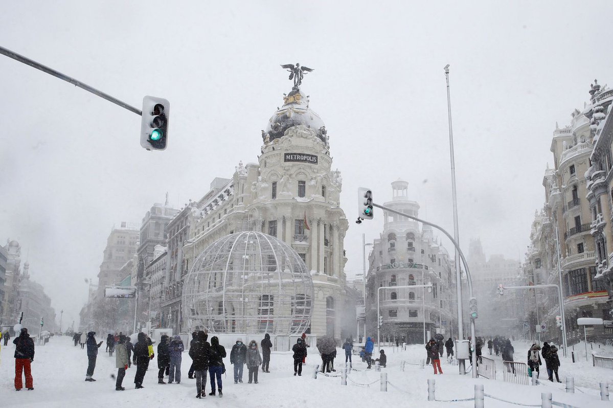 España Madrid nieve