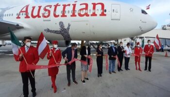 Austrian inaugura vuelo director de Cancún a Viena